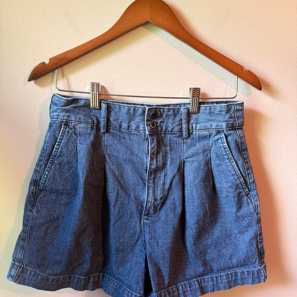 Madewell Denim mom shorts 98% cotton vintage inspired size 6 in dark blue